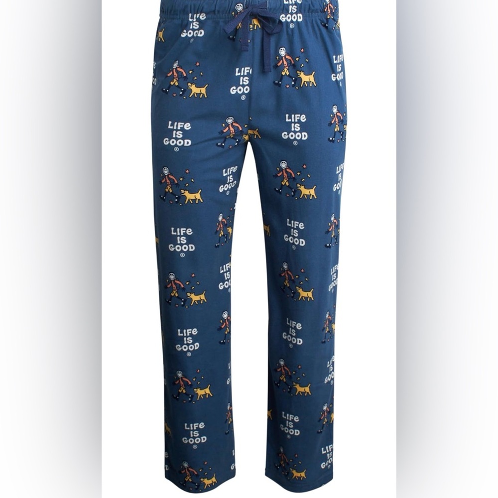 Life is Good Men's Sleep Bottoms - Super Soft Dull Fleece Lounge Pants Size M